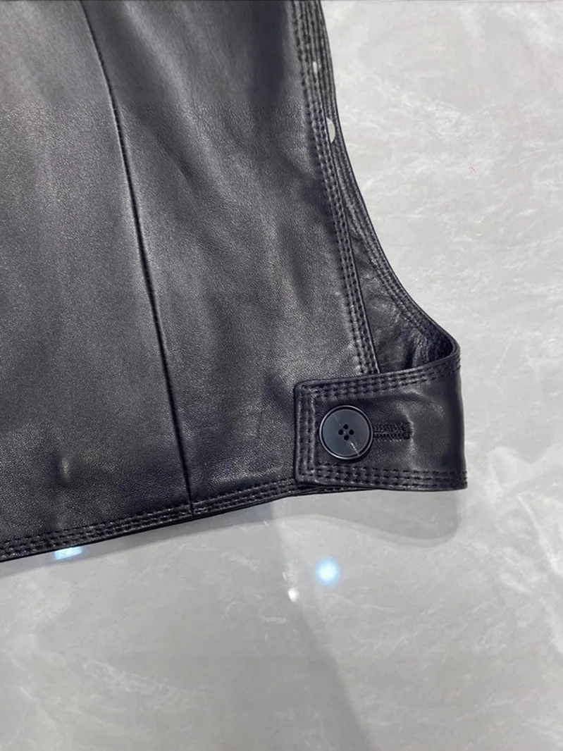 Genuine Sheepskin Leather Vest Petite Fit - usage example