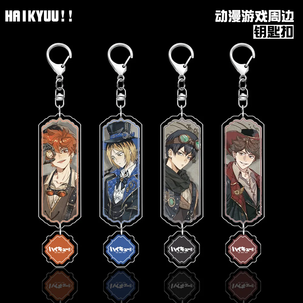 Anime Haikyuu!! Kozume Kenma Tetsurou Kuroo Yaku Morisuke Mayamoto Kaketora Cosplay Acrylic Keychain Pendant