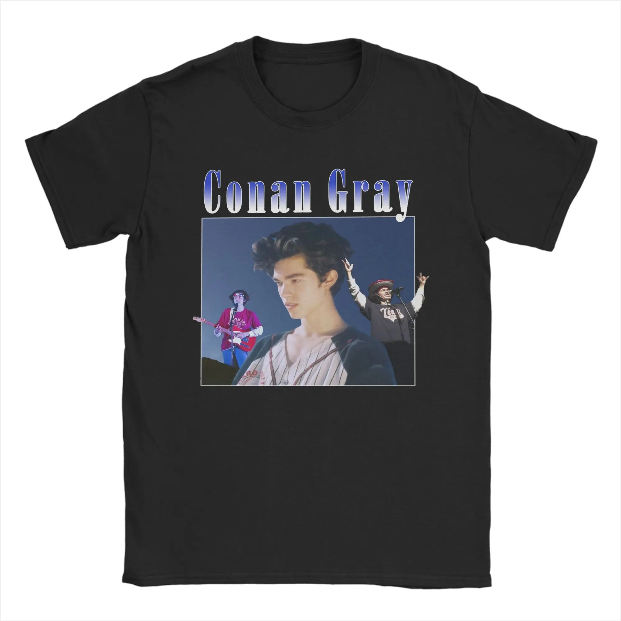 

Серая футболка Conan, мужские потрясающие хлопковые футболки с круглым воротником, футболки с короткими рукавами, летние топы