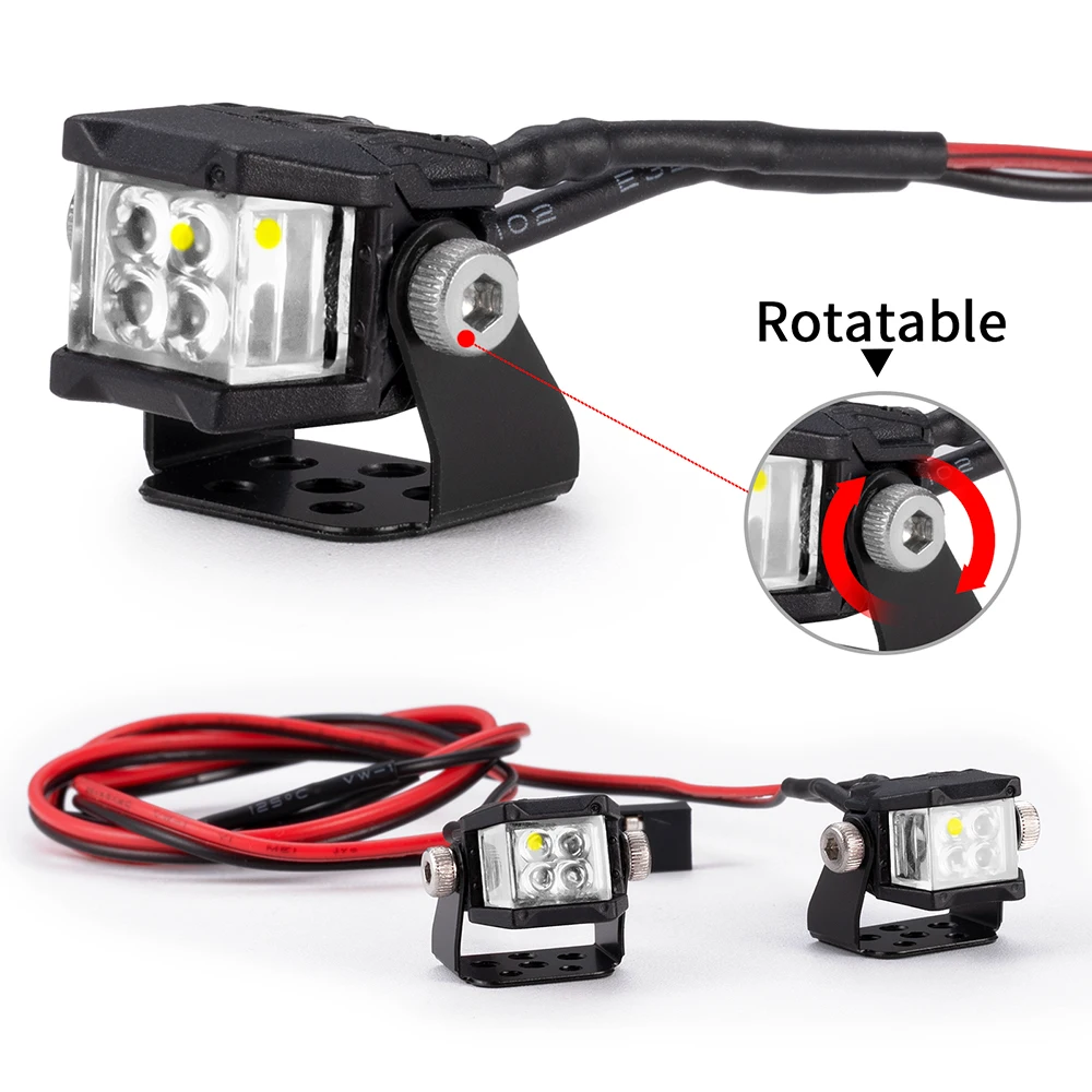 AXSPEED Simulatie Spotlight LED Verlichting Koplampen voor TRX-4 TRX-6 Axiale SCX10 Wraith 1/10 RC Crawler Auto Upgrade Onderdelen