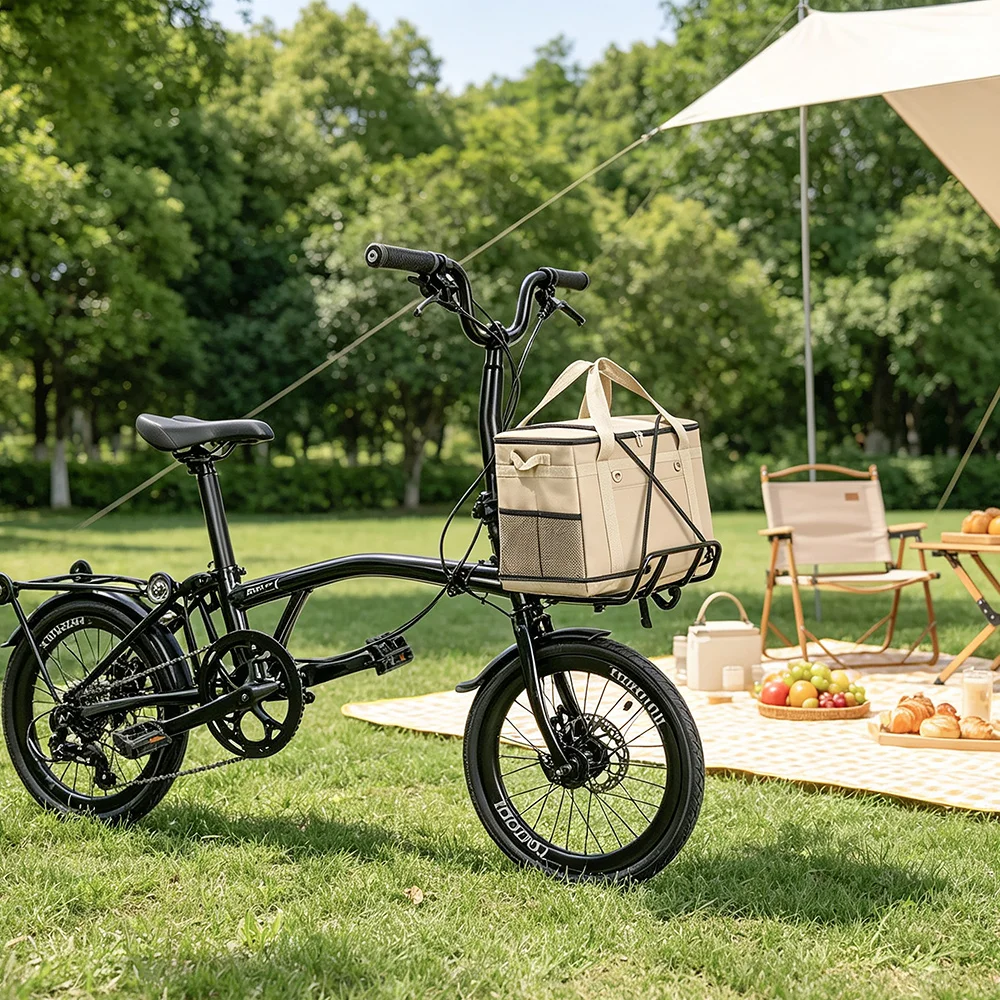 NEWBOLER Brompton Metall-Frontträger für Brompton Fahrradtasche, leichter Front-Gepäckträger, Fahrradzubehör – Detail 12