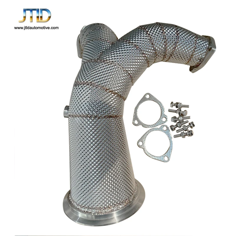 

Performance Stainless Steel Exhaust Tubing Catless Downpipe with Heatshield for Audi S4 S5 B9 3.0T