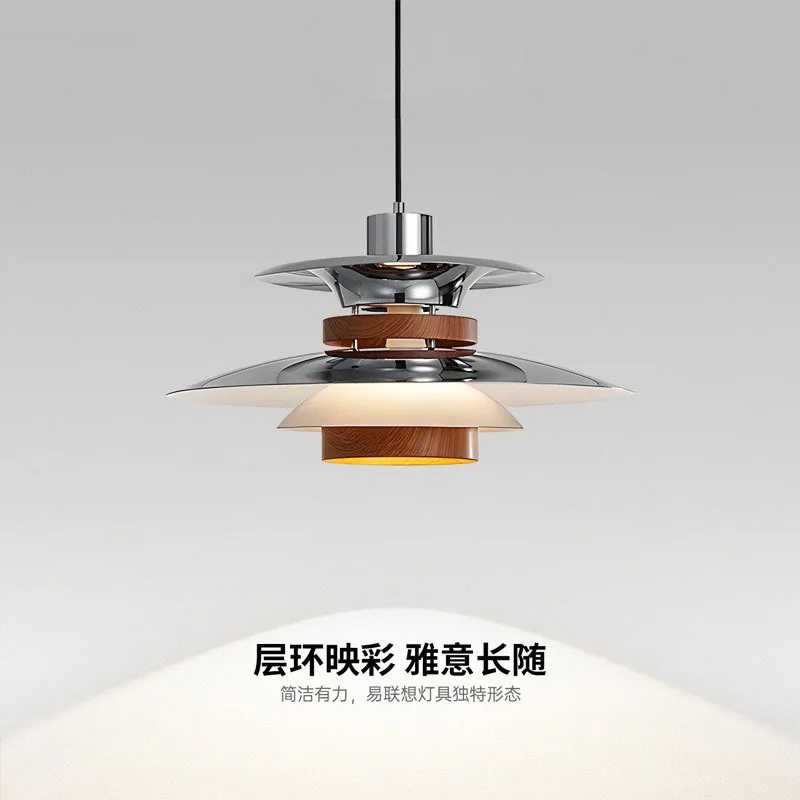 Middle Aged Bauhaus UFO hanging lamp Swing Arm Lamp Movable Restaurant Pendant Light Creative Designer Bar Eye Protection Lamp