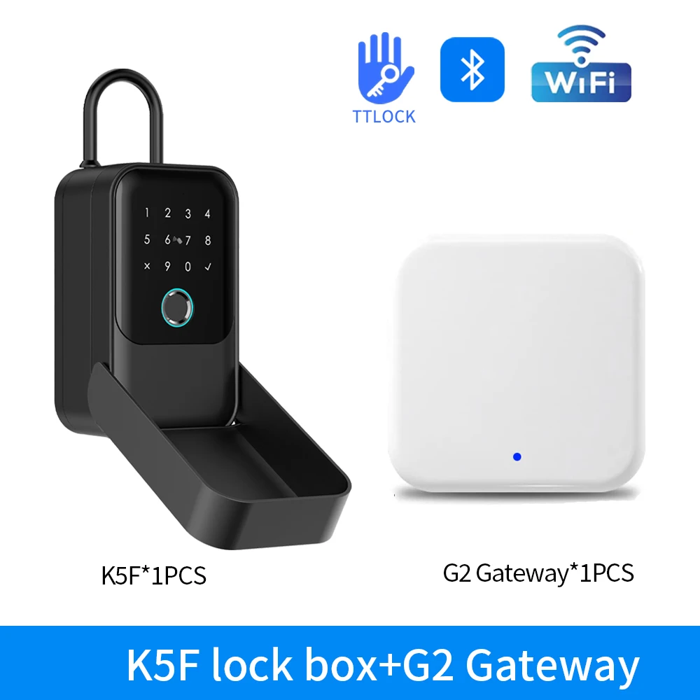 Waterdichte sleutelkluis Slimme vingerafdrukopslag Geheime sleutelkluis Tuya of TTlock-app Bluetooth naar WiFi-hub Ontgrendel hangslot
