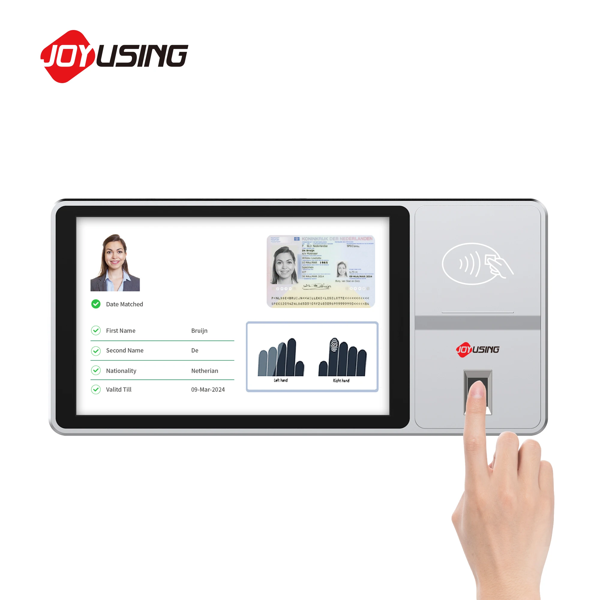 Graphics Drawing Tablet 10 Inch Signature Pad with Pressure Sensitivity Tilt Support Passive Pen with Large Screen