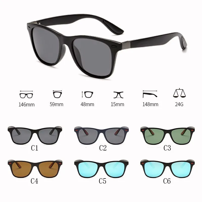 Polarization Sunglasses Unisex Square Vintage SunGlasses Famous Brand Sunglases Polarization Sunglasses Retro Feminino Women Men