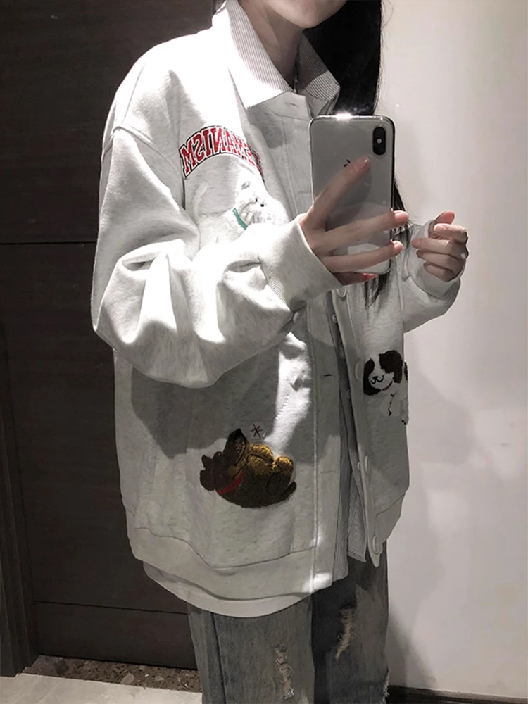 

Baseball Jackets Fleece Womens Autumn-Winter Softshell Windbreaker Mountain Decoration Reversible Commuter Asymmetrical Sweet OL