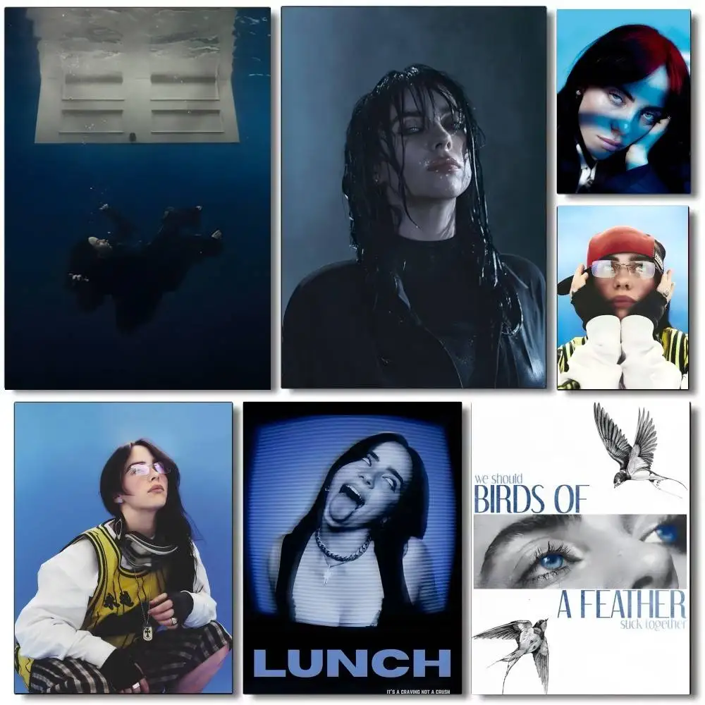 

B-Billie HIT ME HARD AND SOFT Poster Print Canvas Painting Wall Art Picture Living Room Home Bedrooom Bar Restaurant Decor