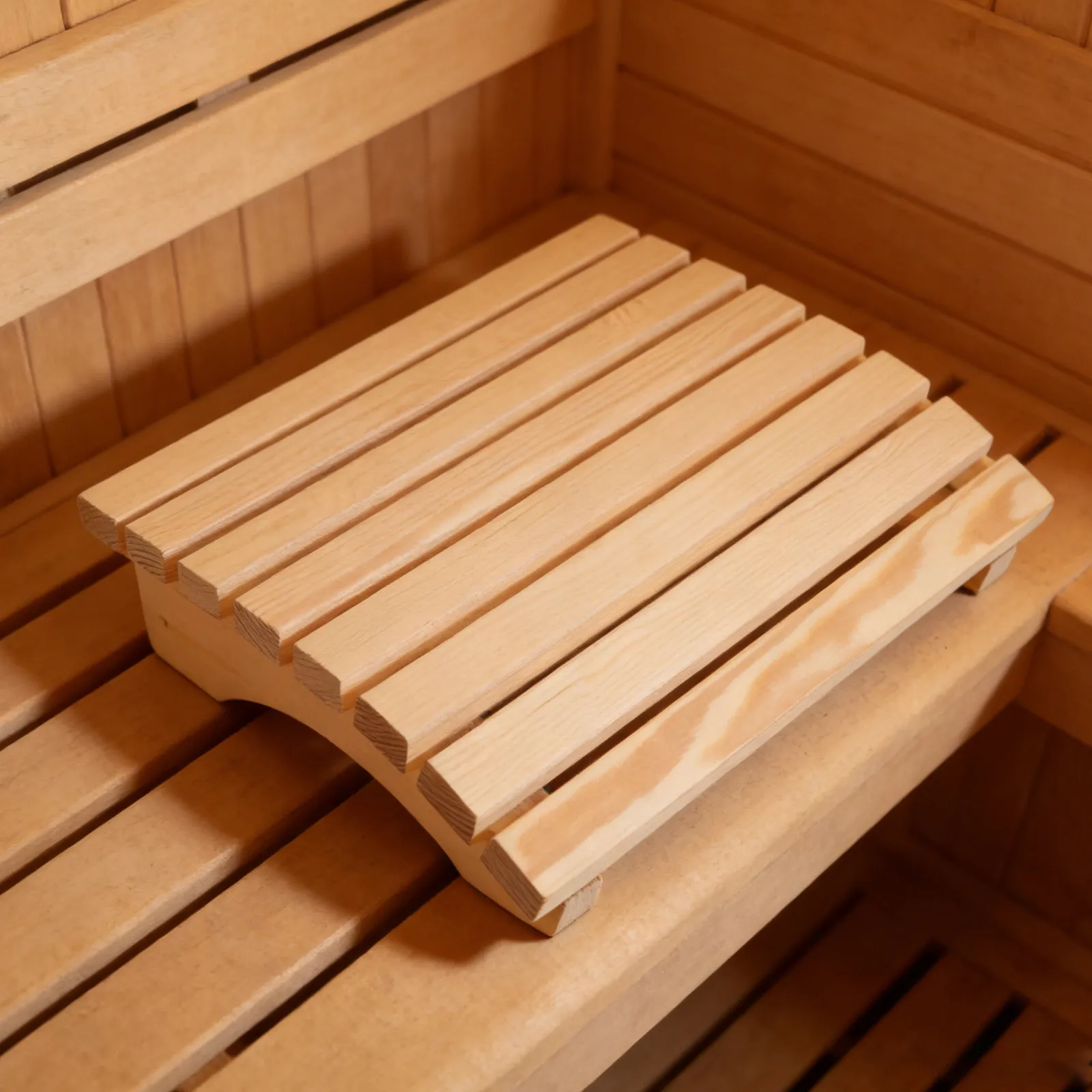 

Sauna Room Wooden Backrest Ergonomic Headrest Breathable Neck Support Sauna Pillow Seat Mat Relaxation Accessory