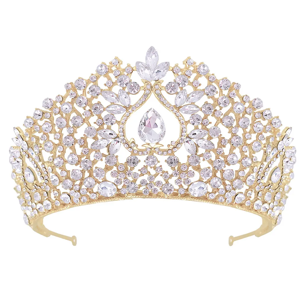 

1Pcs Exquisite Premium Alloy Crystal Crown Headband Luxury Bridal Headdress for Wedding Prom Birthday Festival Anniversary