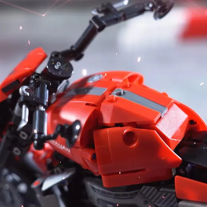 Moc foguete técnico 3 r gt motocicleta modelo criativo bloco de construção tijolos cidade racer superbike garagem brinquedo para crianças presentes adultos