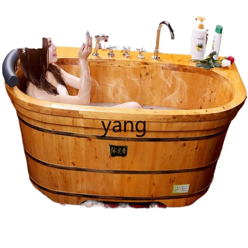 LH1 bath wooden bucket adult full body household double bath bath bucket