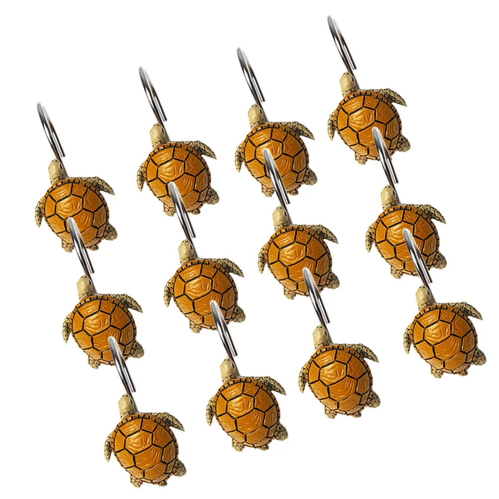 12 قطعة السنانير الإبداعية الراتنج السلاحف على شكل الثقيلة متعددة الوظائف المطبخ خزانة غرفة النوم مانع االصدأ تصميم توفير المساحة #1