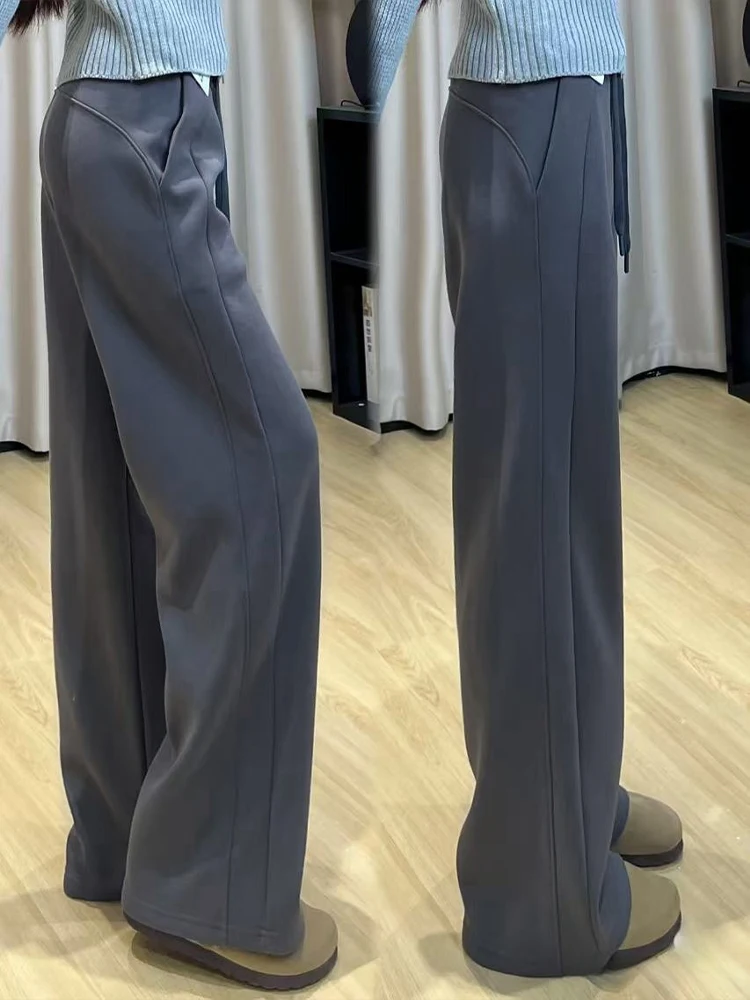 

Американские женские спортивные брюки в стиле High Street, облегающие, повседневные, узкого кроя, весна-осень, новинка, широкие брюки Lulu