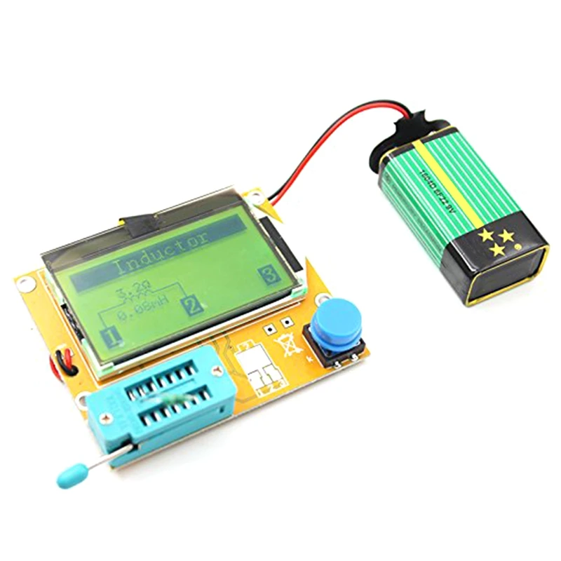 328 Graphical Transistor Tester, NPN PNP Diode Triode Capacitor MOSFET Resistance Sense LCD Display Checker-A68X