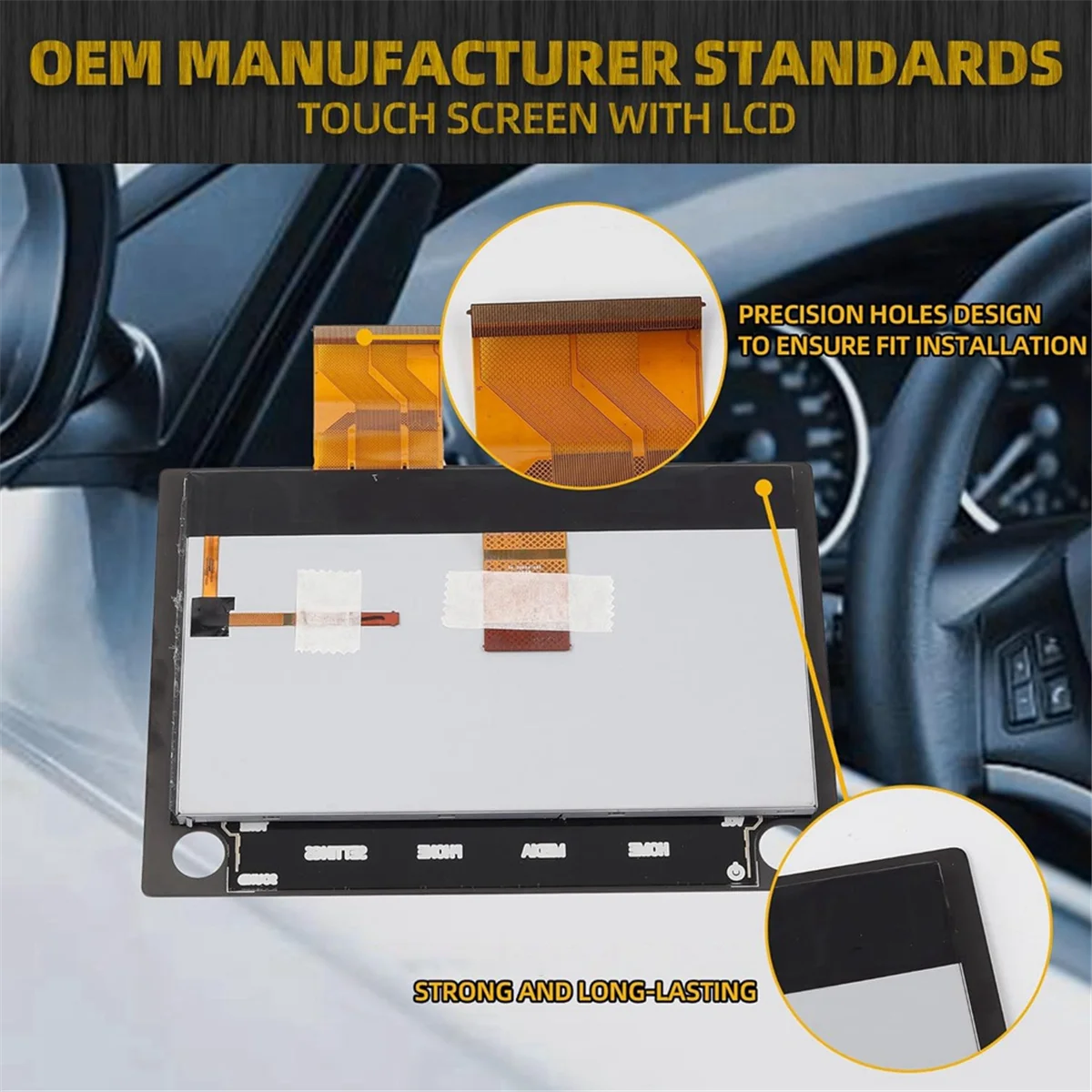 

#985G 8Inch LCD MONITOR Touch Screen 2 Knob 8740A040 for Mitsubishi Outlander 2020-2022 8740A130 (ABS+Metal)