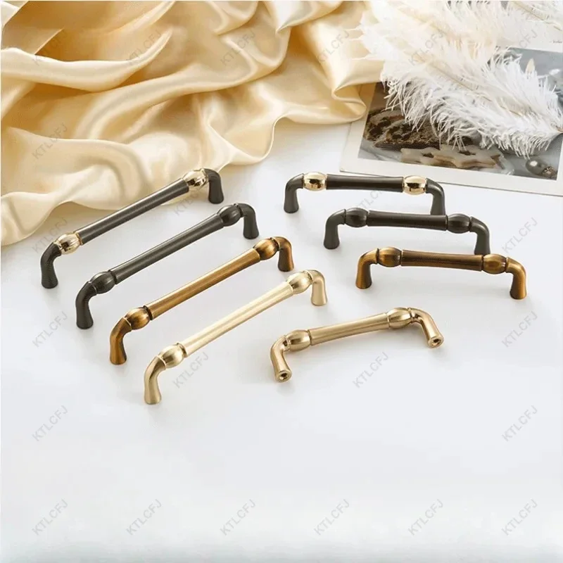 Retro Home Hardware Accessories Cupboard Handle Drawer Handle Antique Zinc Alloy Handle 96/128mm