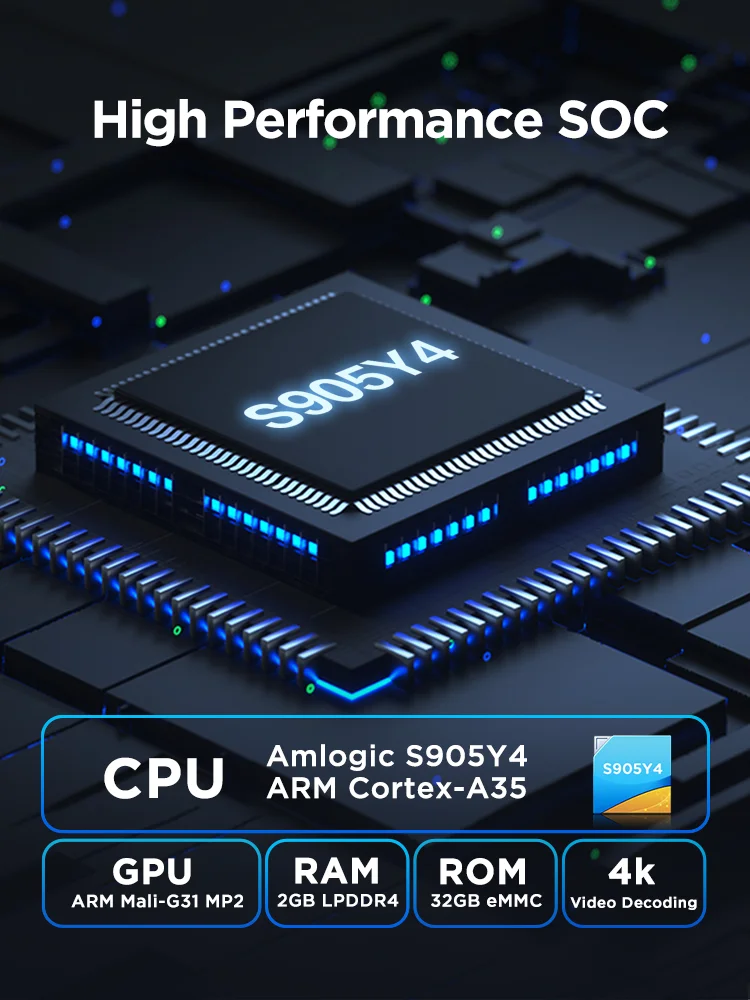 KICKPI KP1 TV Box Google معتمد Netflix 4K Android 12.0 Media Player 32G يدعم Chromecast Dolby Atmos 5G Wifi BT5.0