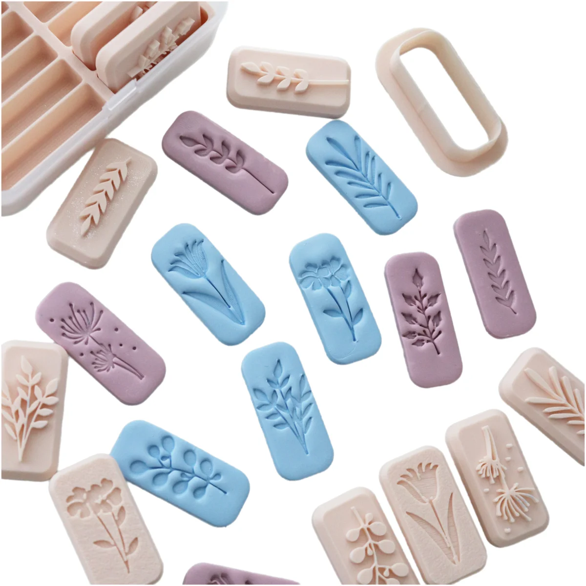 Leaves Clay Stamps leaf Cutters mold for Polymer Clay Jewelry Making Pottery Diy Ceramic earring Pendant Craft Supplies Tools