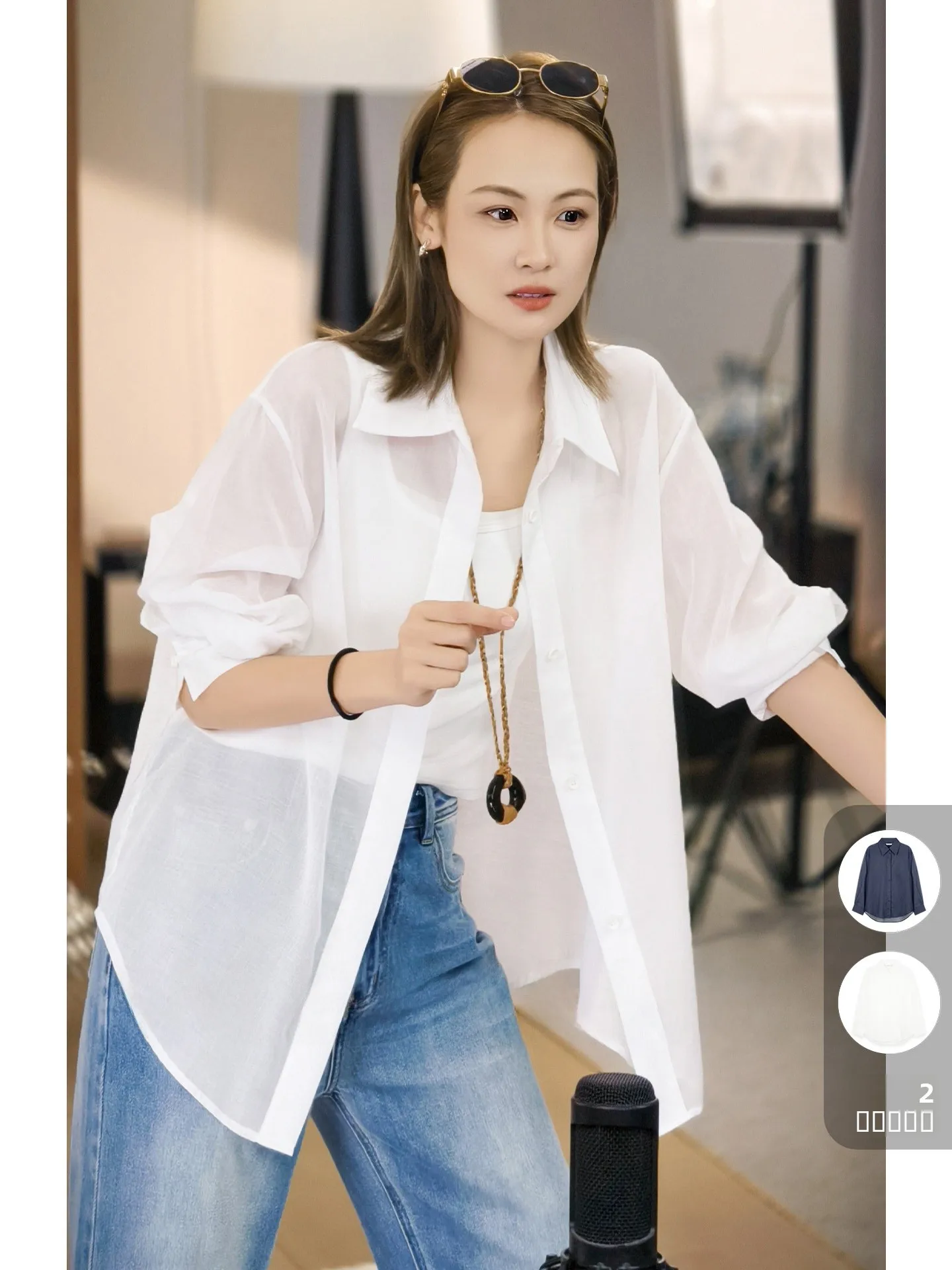 

Женская модная блузка MeiYang Sea Breeze из полиэстера с высокой степенью кручения, имитирующая хлопок и лен, с плоским плетением и воротником