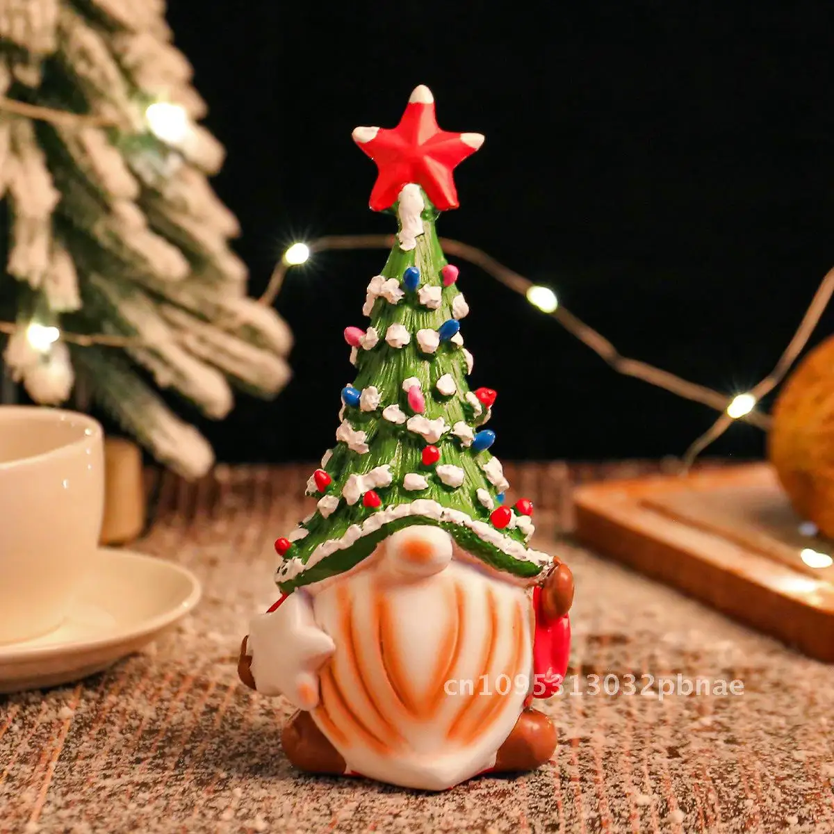 

Creative Christmas Tree Hat Old Man Small Ornaments Christmas Tree Faceless Home Resin Decoration Crafts