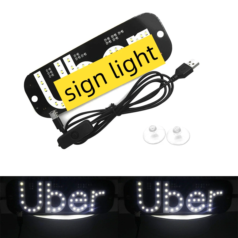 1 قطعة سيارة LED سيارة أجرة TAXI UB-ER USB مؤشر ضوء UB-ER TYPE-C سيارة ضوء لوحة ترخيص ضوء 5-6 فولت