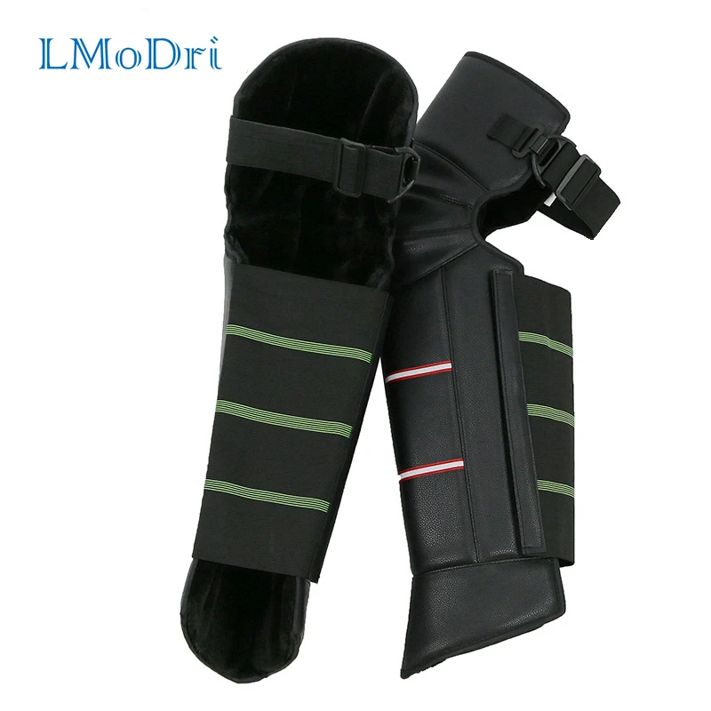 

LMoDri Motorcycle Warm Kneepad Legs Warmer Motorbike Riding Protective Knee Pads Windproof Winter Outdoor PU Leather Waterproof