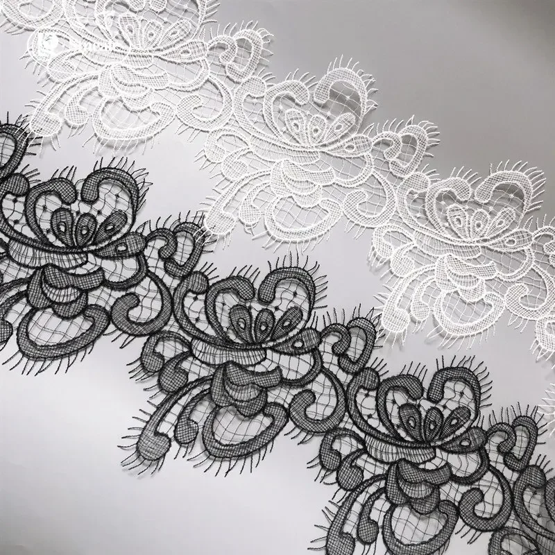 20cm Width, 2Yards/Lot,  New Fish Thread Embroidery Dress Lace, Handmade DIY Accessories, Clothing Decoration Material, Fabric,