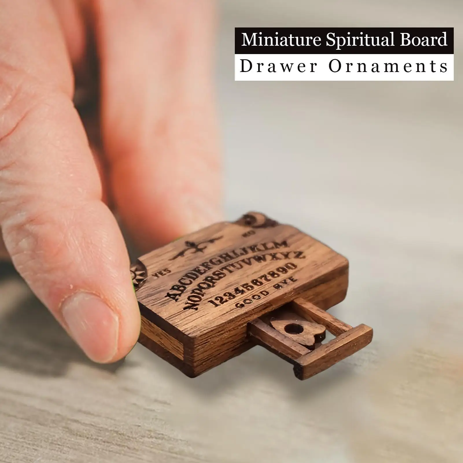 Handmade Ouija Board with Drawer Home Decoration Love Lock Miniature Spirit Board With Drawer Talking Spirit Board Retro