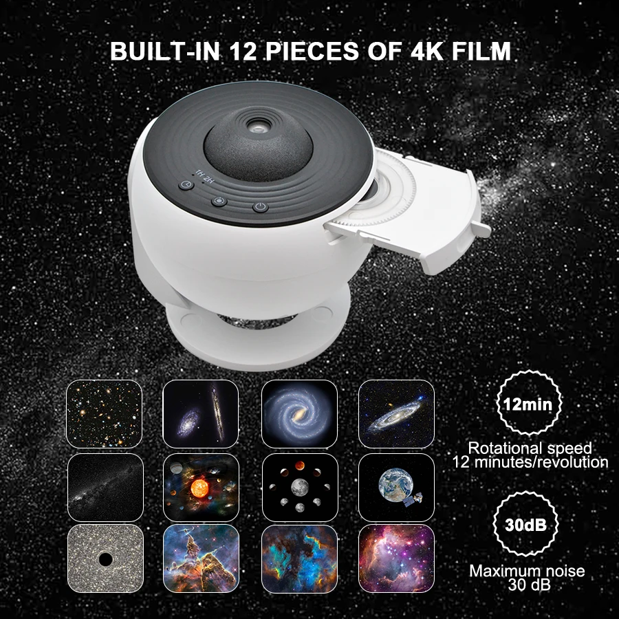 Projecteur de galaxie veilleuse pour chambre à coucher 13 en 1, projecteur d'étoiles de planétarium avec minuterie pour décoration de salle de noël