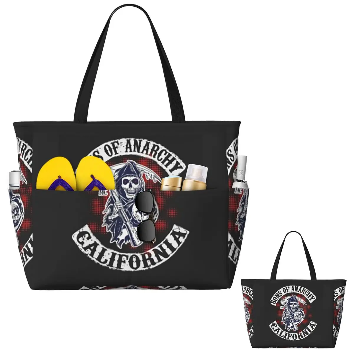 SOA Sons Of Anarchy bolso de mano para playa, deporte, gimnasio, Yoga, bolso de mano grande, bolso de viaje para mujer, bolso de Fitness