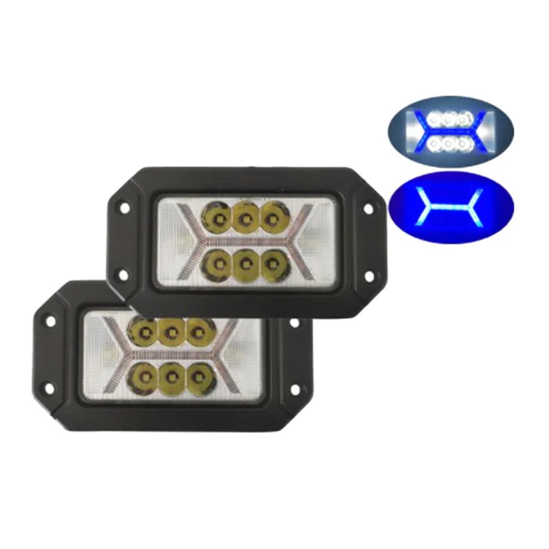 Work Lights Rectangular with Daytime Running Lights Front Bar LED Spotlights Fog Lights Signal Lights Auto D