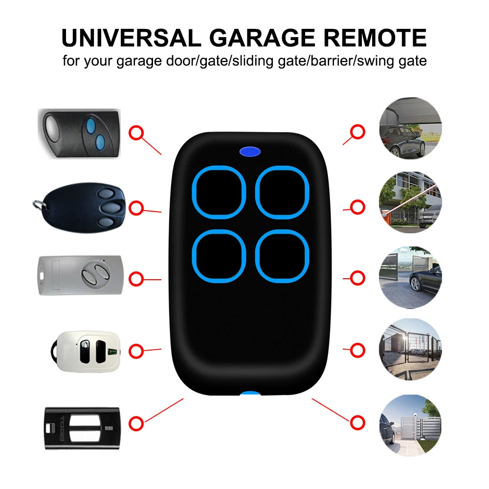 Garage Remote Control Duplicator 286MHz-868MHz Multi-Frequency Code Grabber Clone Gate Door  Key Fob Command Hand Transmitter