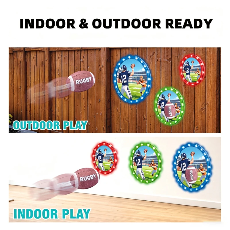 Children's Catch Ball Game Set Rugby Throwing Sports Toy for Indoor and Outdoor Sports Best Gifts for Kids