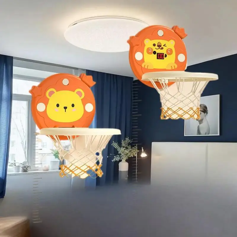 Divertente giocattolo sportivo per bambini con tavola da basket con animali dei cartoni animati; Mini cerchio e palla inclusi