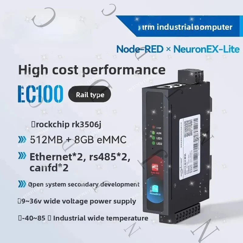 4G Embedded ARM Secondary Development Computing RK3506J Industrial Control CAN Remote EC100