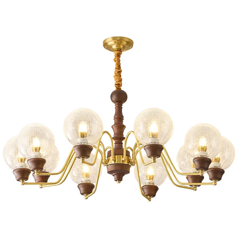 

All copper antique living room chandelier, French retro, American restaurant study hotel chandelier