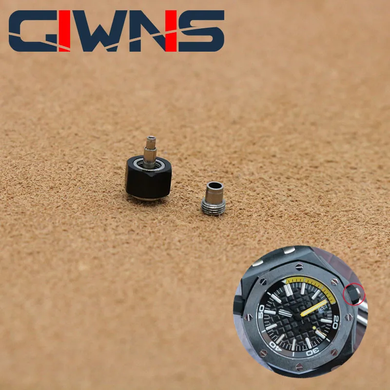 Watch Accessories Black And White Spring Model Solid 316L Head For AP Royal Oak Offshore 15710/03/20 Series