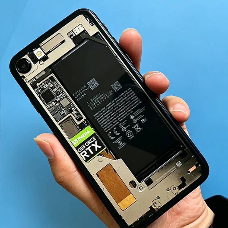 For iPhone SE 2022 SE3 Clear Transparent Back Housing Assembly With Frame Modified Back Glass Full Replacement with Toolkits