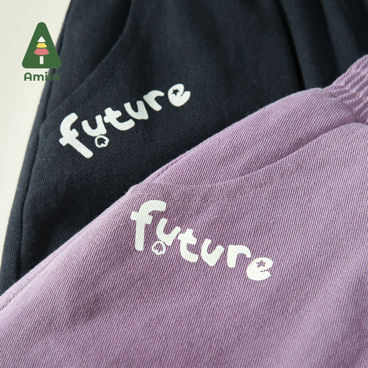 Amila Baby Children Casual Pants 2024 Winter New Multicolour Fleecing Warm Spaceship Fashion Baby Clothing