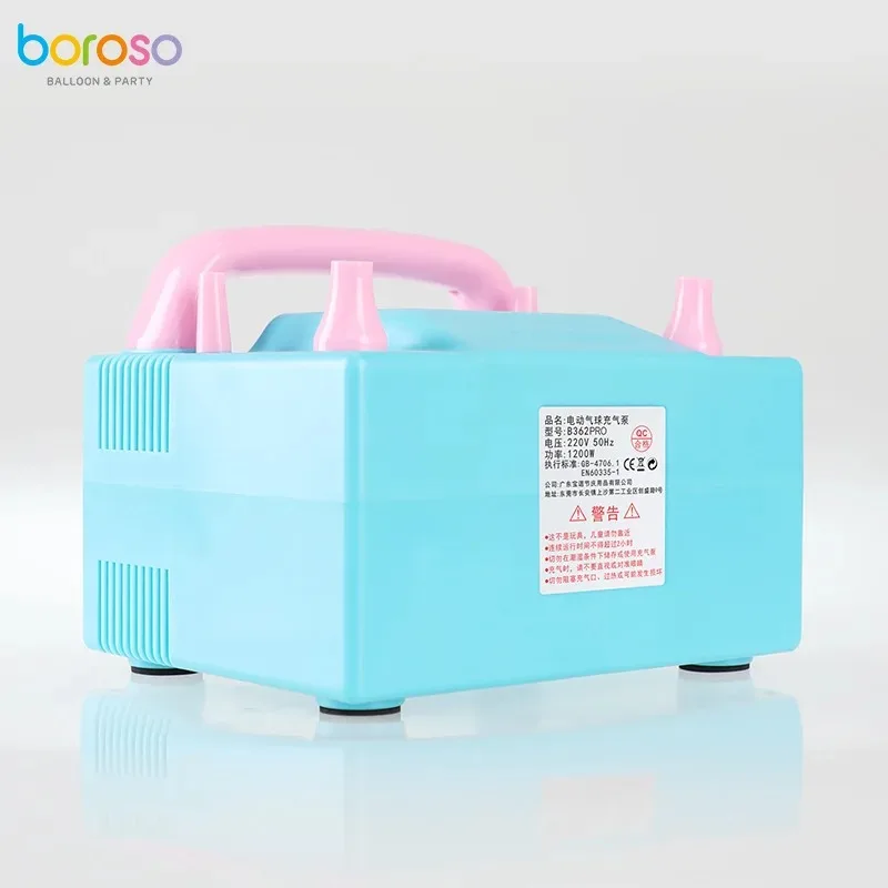Double Layer Balloon Pump Portable Electric Balloon Pump Dual Nozzle 1200W Air Pump for Balloons Suitable Party Wedding Bithday