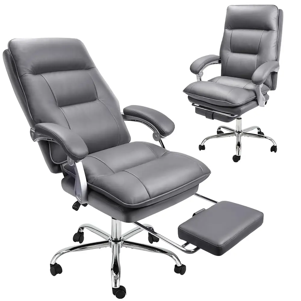 

Executive Office Chair With Foot Rest Reclining Computer Gaming Chairs For Home Office Big And Tall Desk Chair Adjustable Pu