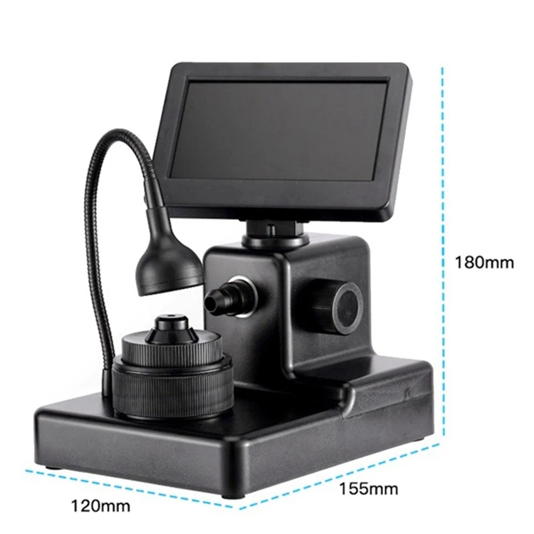 High Definition Diamond Waist Size Detect Microscope 50X-1000X 4.3 Inch Screen Detection Magnifier Viewing Diamond