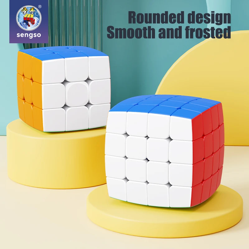 Sengso Giocattoli di vendita caldi Pane Serie colorata Cubo magico senza adesivi per bambini Puzzle educativi Giocattolo agitarsi per bambini di alta qualità