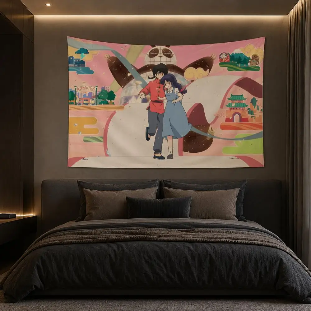 R-Ranma Tapestry Bedroom Living Room Bar Party House Home Dorm Interior Wall Decor Background Banner