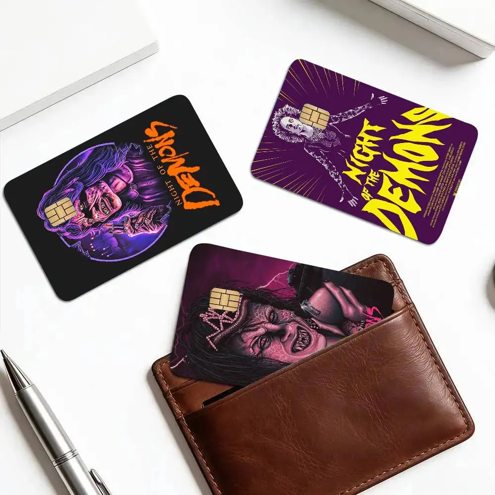 Night Of The D-Demons Horror Movie Card Sticker 4Pcs Credit Card Skin Anti Scratch Bank Debit Card Decal