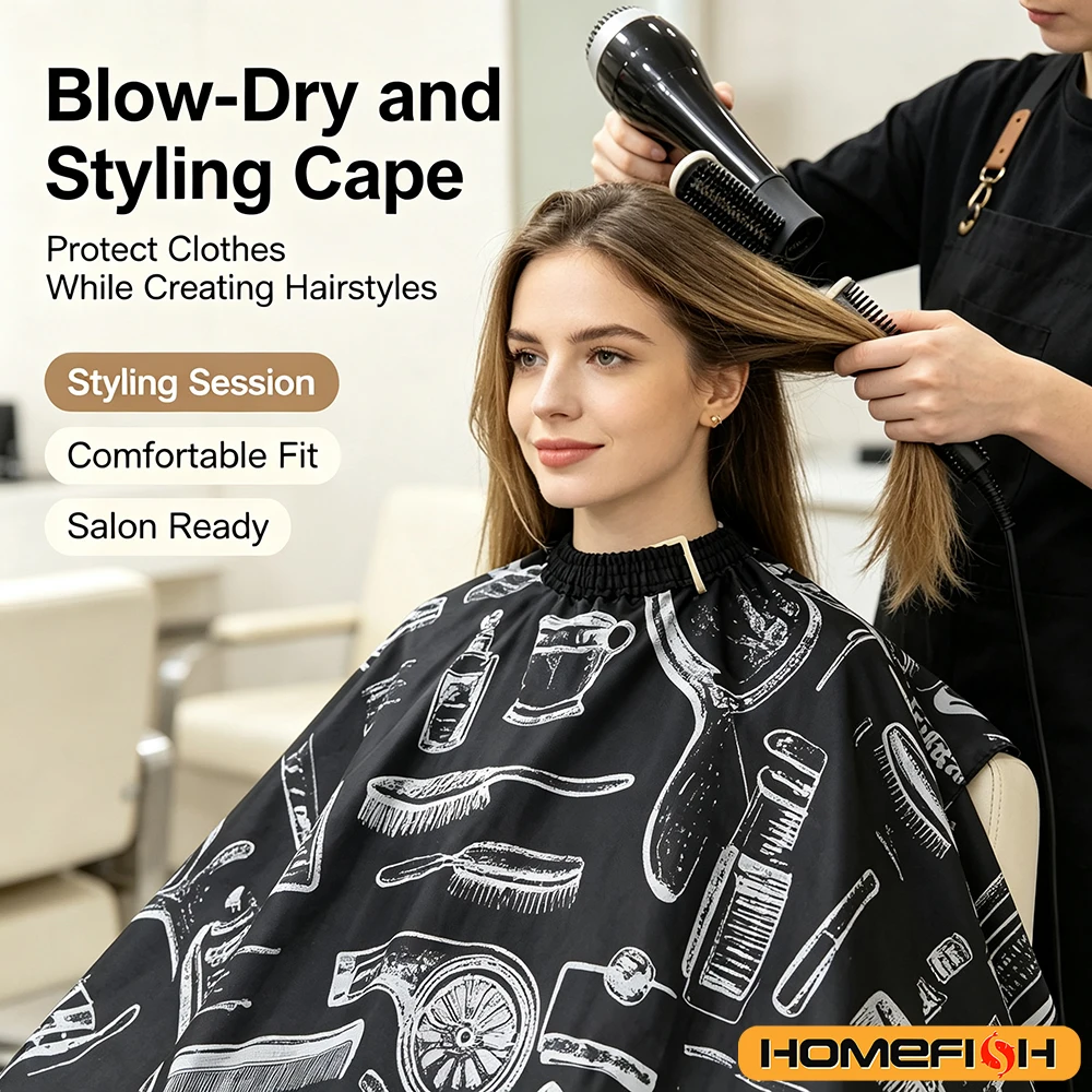 Professionelle Haarschneideschürze Friseursalon-Umhang Haarschneidetuch Haarschneideschürze Friseurzubehör – Detail 4