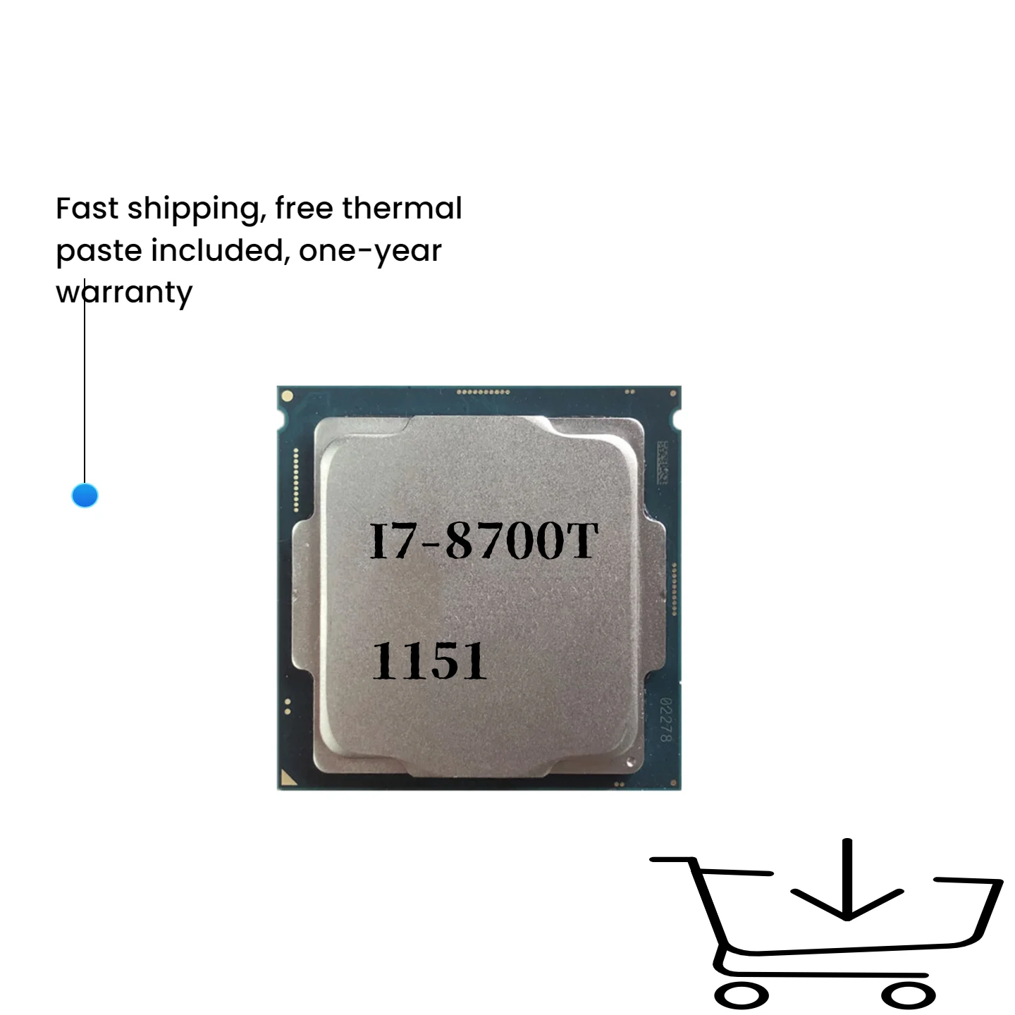 

Core i7 8700T 2.4GHz Six-Core Twelve-Thread CPU Processor 12M 35W LGA 1151