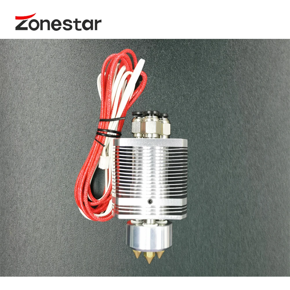 ZONESTAR 3-IN-1-OUT colore di miscelazione HOTEND 1.75mm filamento 0.4mm MK7 MK8 ugello parti della stampante 3D estrusore 24V j-head