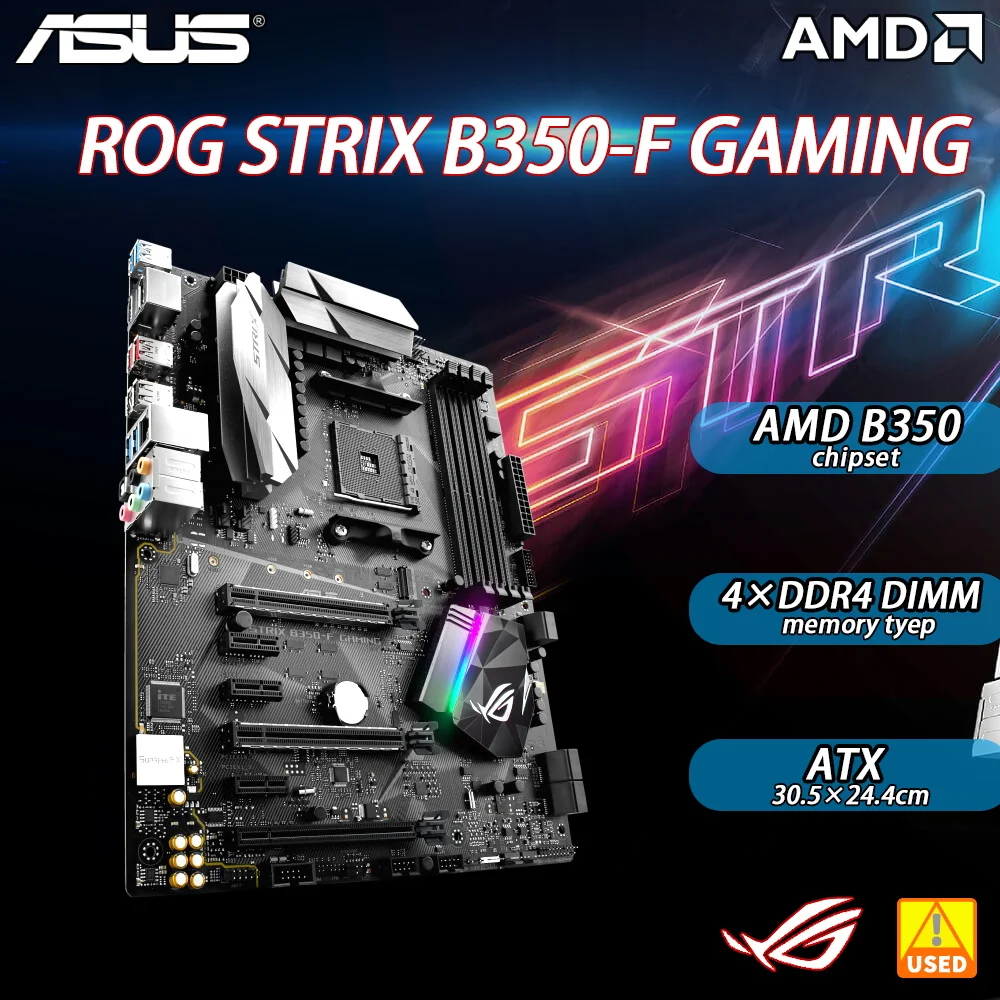 ASUS B350 Motherboard STRIX B350-F GAMING Supports Ryzen 5 2600 2600x 3500x 3600 5500 5600 5600G 4600G 2400G Ryzen 7 1700x 3700x